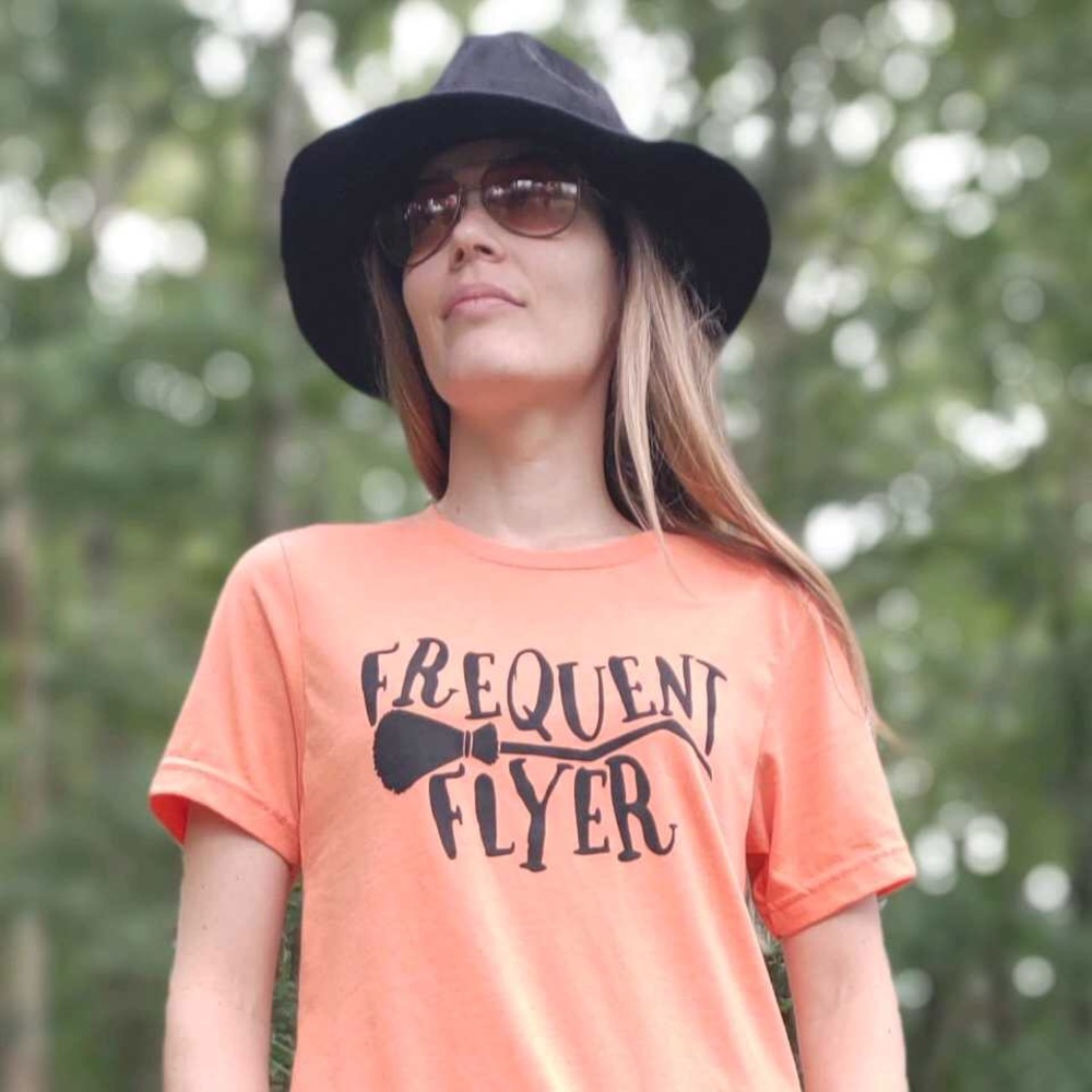 Halloween Witch Bella Canvas Tee - Heather Orange - Picture 1 of 5